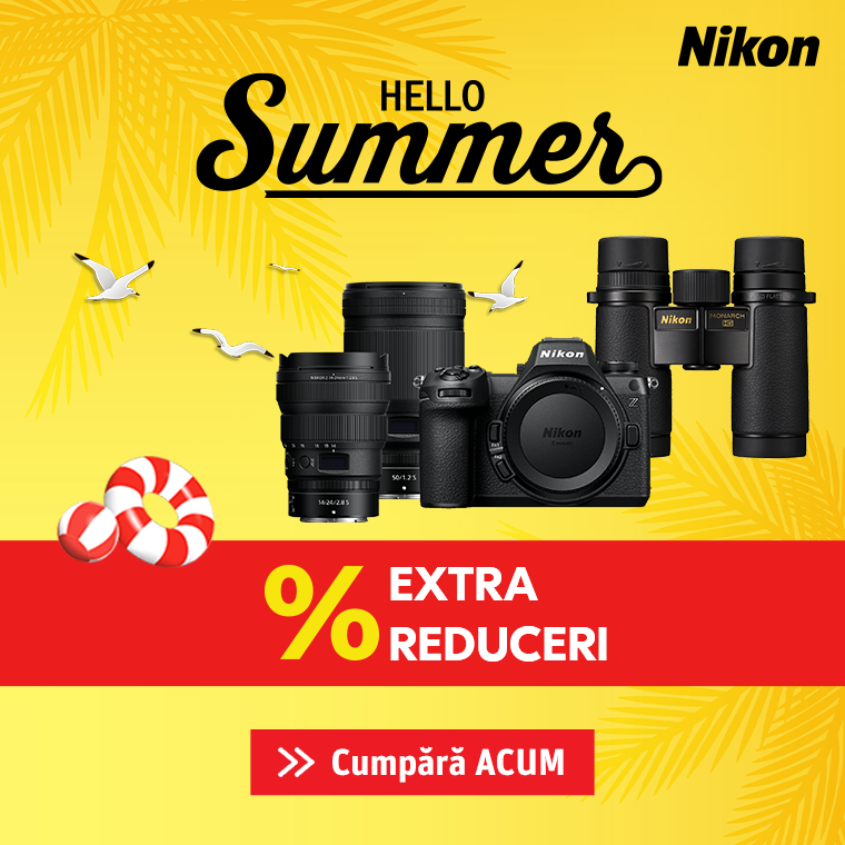 Promotie Hello Summer - EXTRA REDUCERI la echipamentele Nikon!