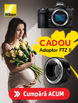 In perioada 3 - 31 martie 2025 primesti cadou adaptor FTZ II la achizitionarea unui aparat foto mirrorless Nikon Z6II body!