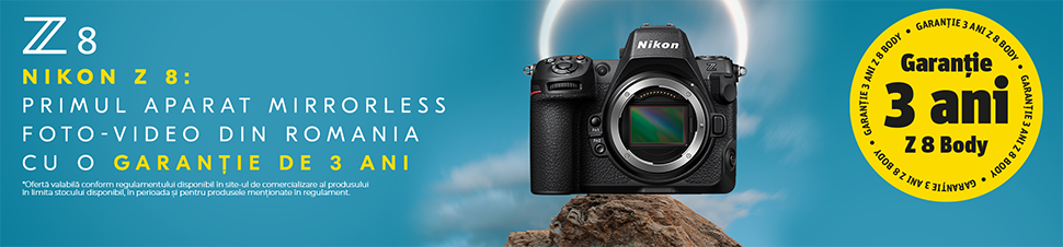 Nikon Z8: Primul aparat Mirrorless foto-video din Romania cu o garantie de 3 ani!